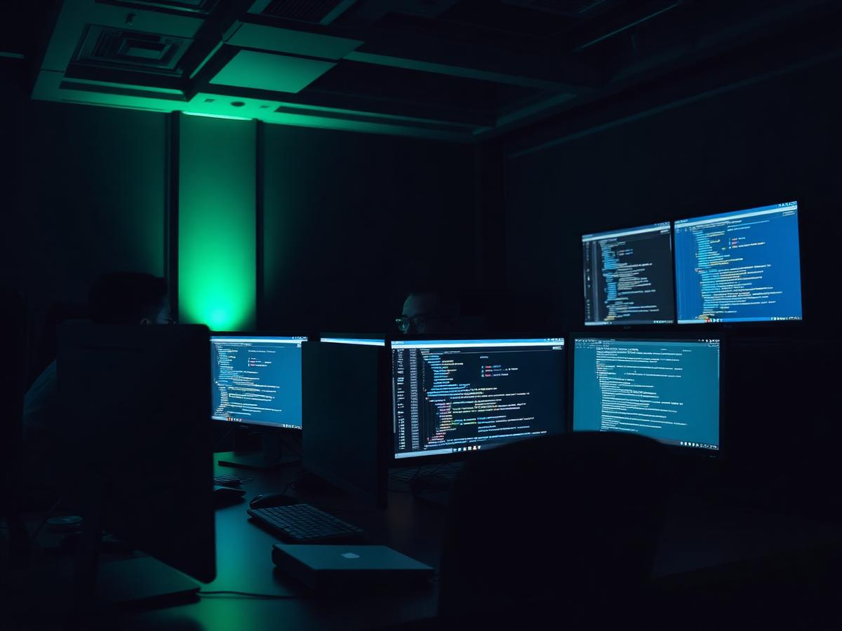 Equipe de desenvolvimento da Trey Tech trabalhando em sistemas sob medida